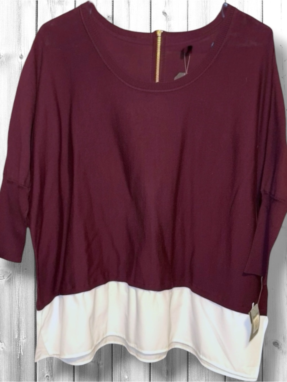 🌼STYLE & CO. VINTAGE SOUL DRIED PLUM HALF ZIP BACK SWEATER